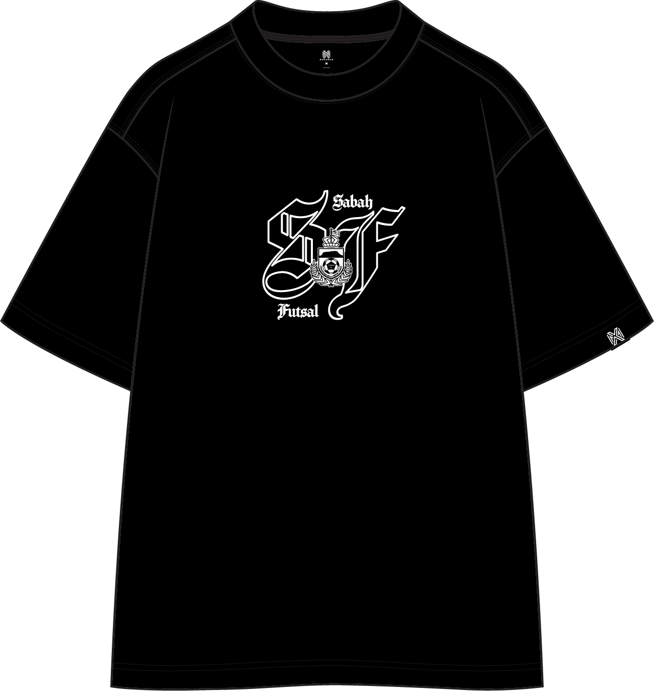 25 SABAH FUTSAL OVERSIZE COTTON BLACK